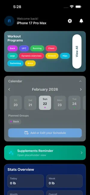 GymPin - Notes & Notifications screenshot 1