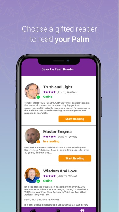 Palm Reader: Live Readings Screenshot