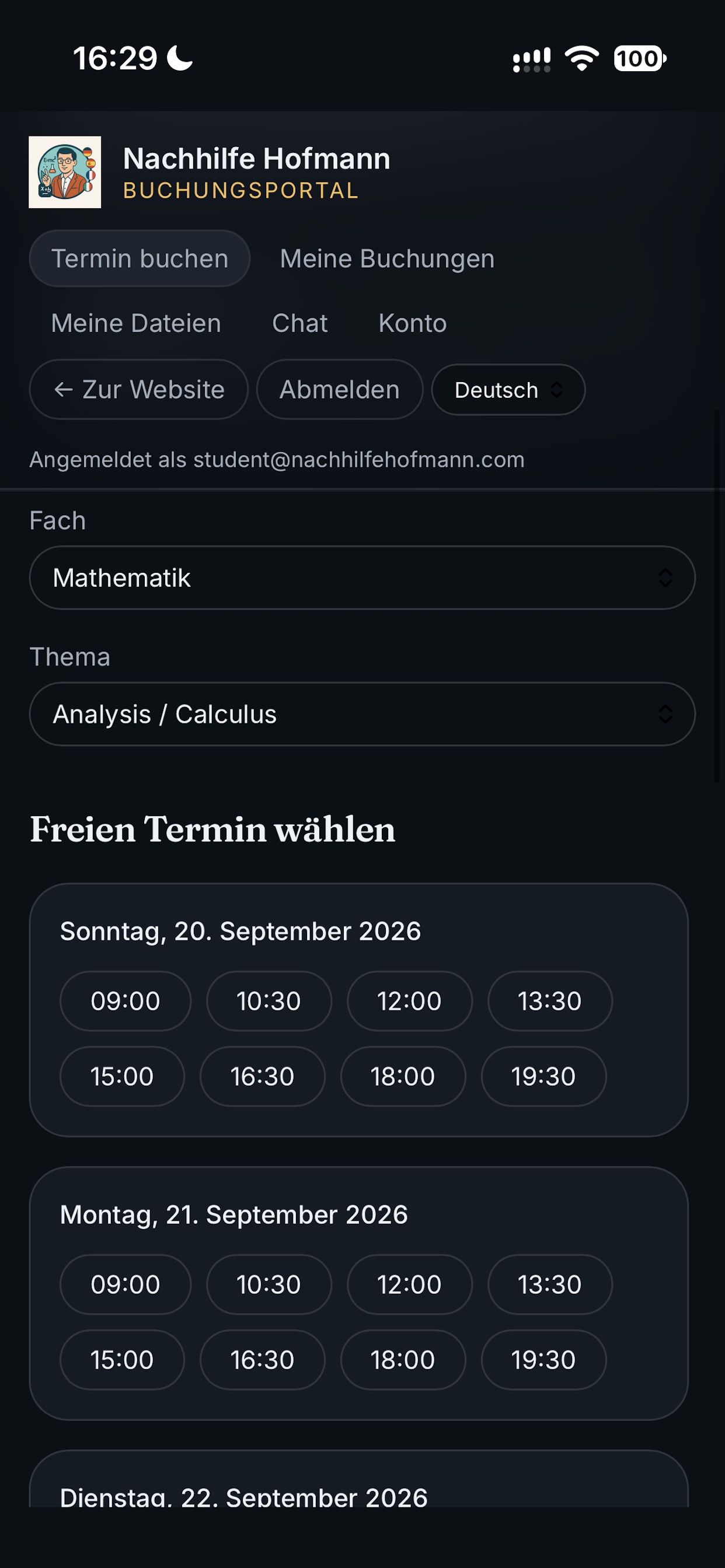 Screenshot 3 of Nachhilfe Hofmann