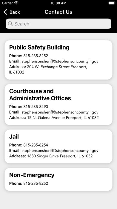 Stephenson County Sheriff IL Screenshot