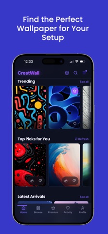 CrestWall - 4K Wallpapers iPhone screenshot