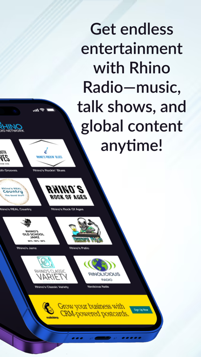 Rhino Radio Network iPhone screenshot 3 - Music app