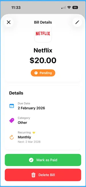 Bill Remind screenshot 3