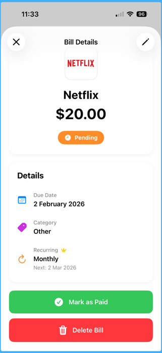 Bill Remind Screenshot 3 of 5