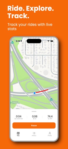 Motorcycle & Car Ride Tracker iPhone screenshot