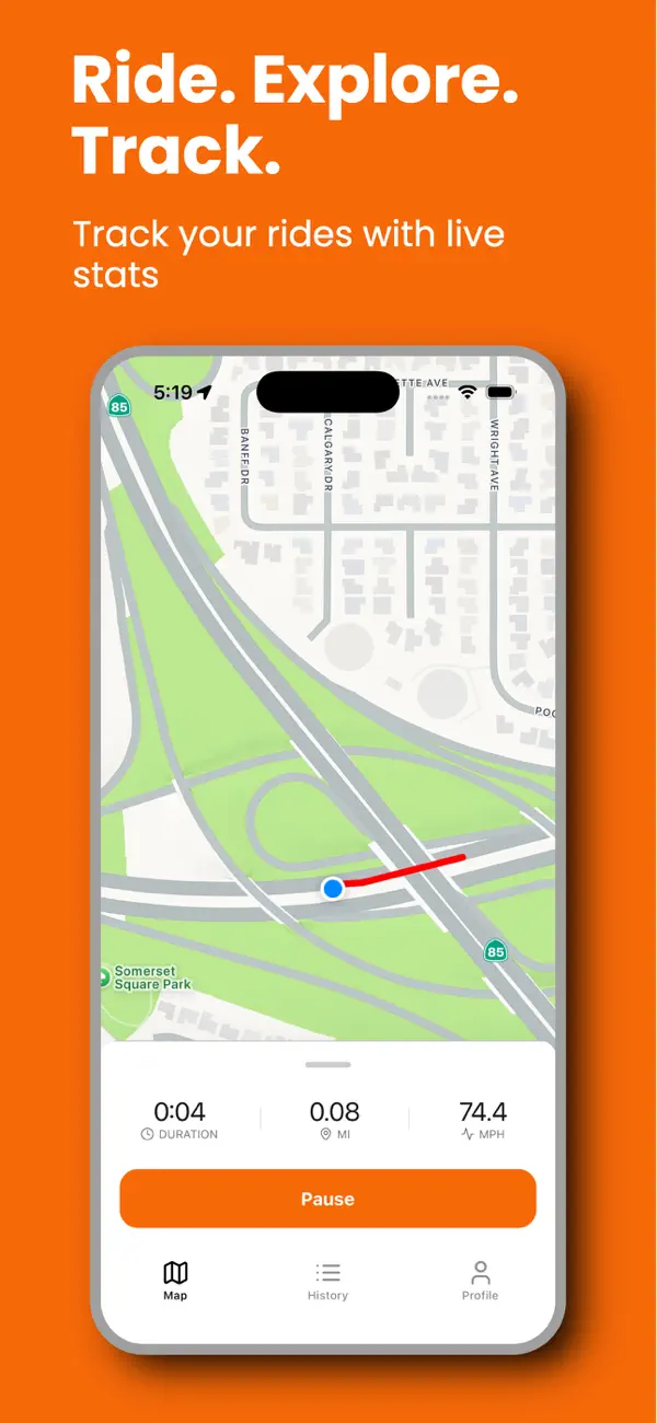 Screenshot #1 pour Motorcycle & Car Ride Tracker