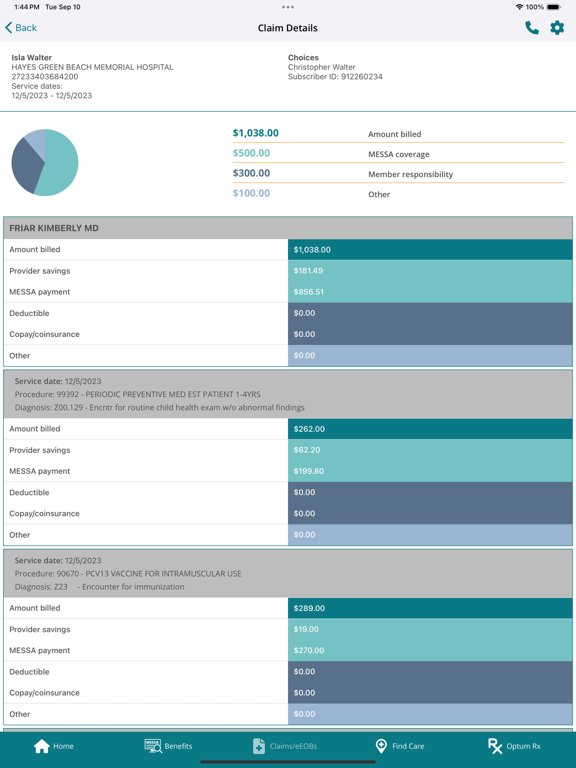 MESSA iPad screenshot 3 - Medical app