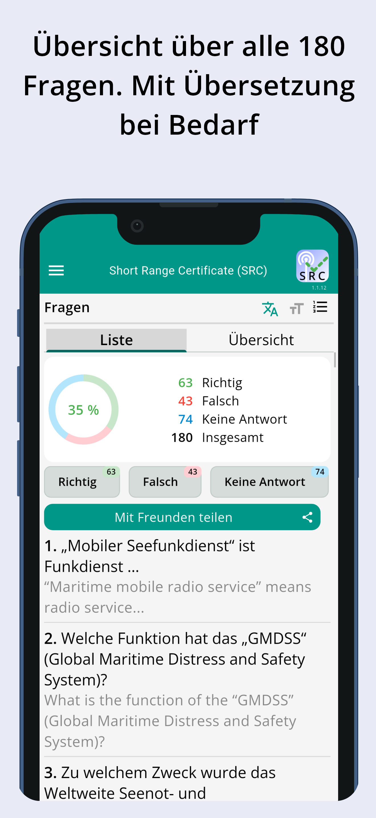 Short Range Certificate (SRC)