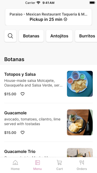 Paraiso - Mexican Restaurant Screenshot