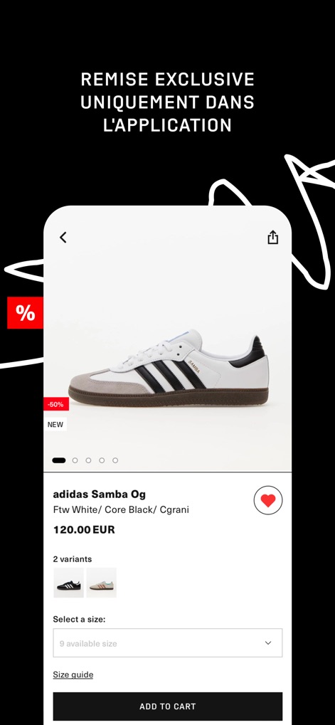 Footshop - This tool provides a comprehensive product view, showcasing multiple color variants and enabling swift additions to the cart.