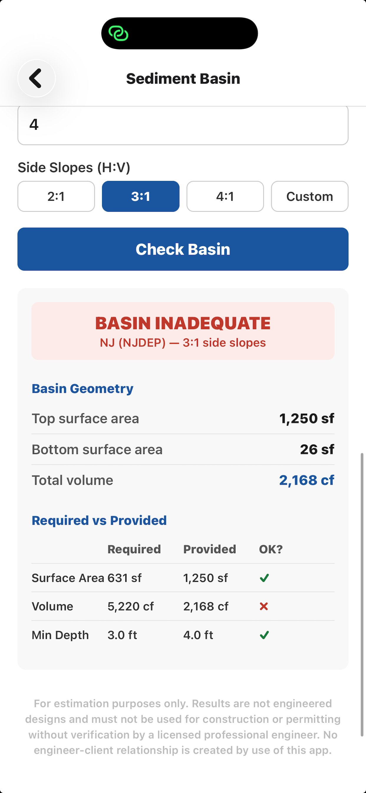 Civil Site Calculator
