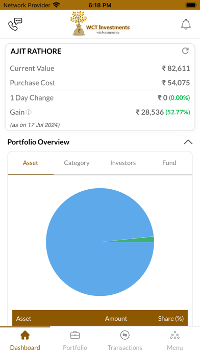 WCT Investments Screenshot
