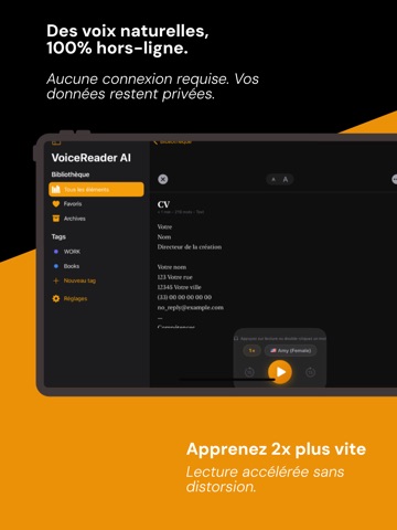VoiceReader AI iPad screenshot