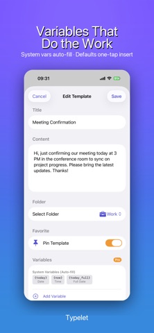 Typelet: Template Keyboard Screenshot 1 of 5