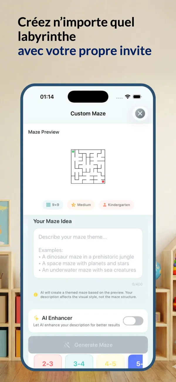 Screenshot #3 pour AI Maze imprimable: MazeZ