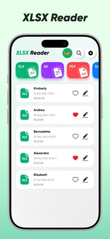 XLSX Reader & Editor iPhone screenshot