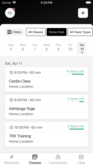Sports Club. Screenshot