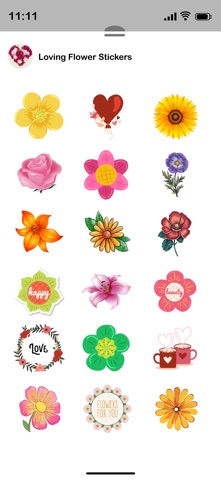 Loving Flower Stickers screenshot