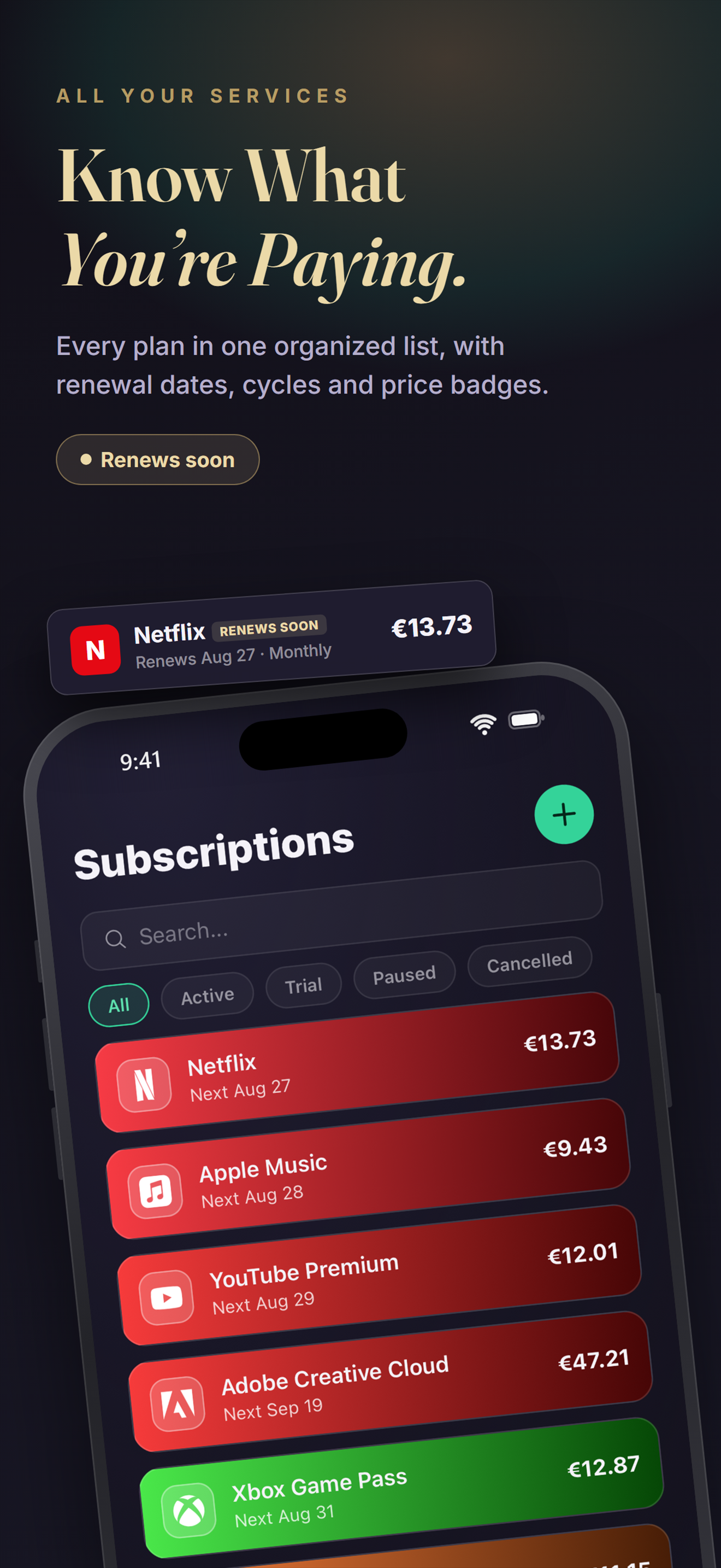 Subsly - Subscription Tracker screenshot 2