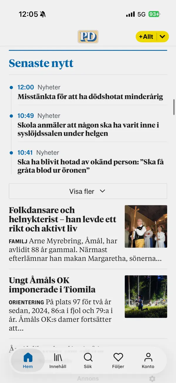 Screenshot #1 pour Provinstidningen