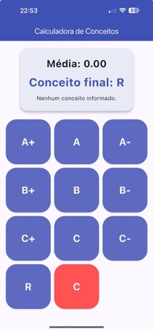 Calculadora de Conceitos screenshot