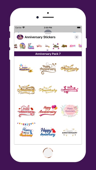 Screenshot #2 pour Anniversary Stickers -Animated