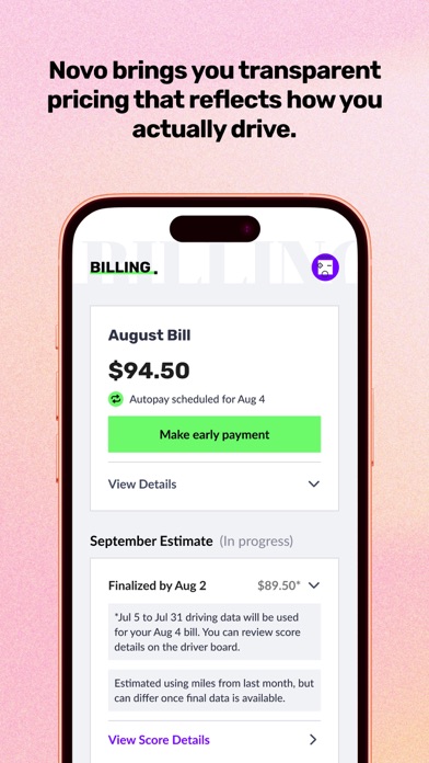 Novo Insurance Screenshot