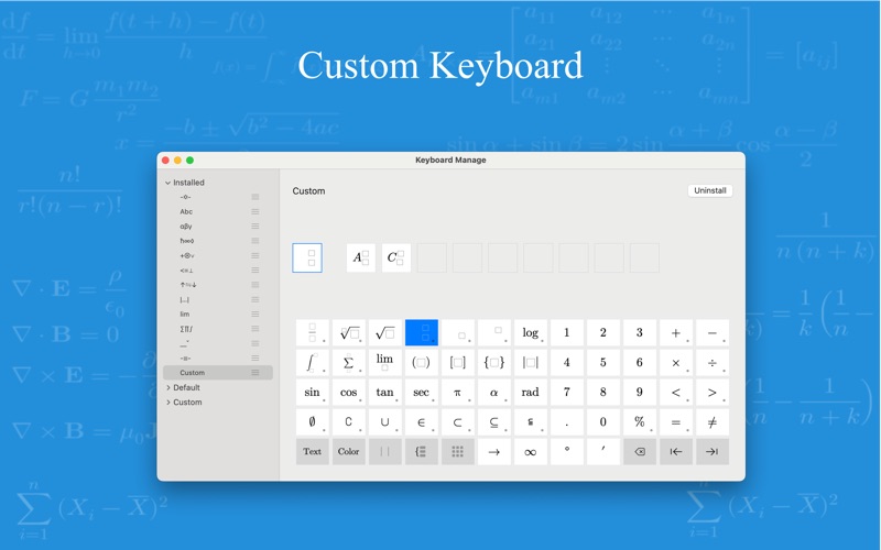 xFormula - Equation Editor Screenshot