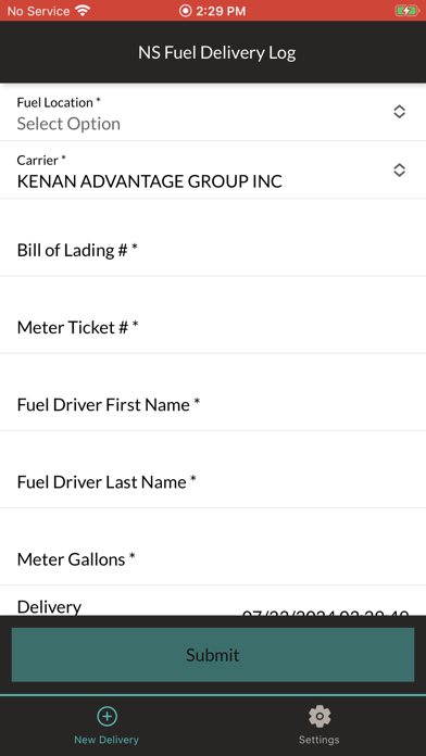 Screenshot 2 of Fuel Delivery NS App