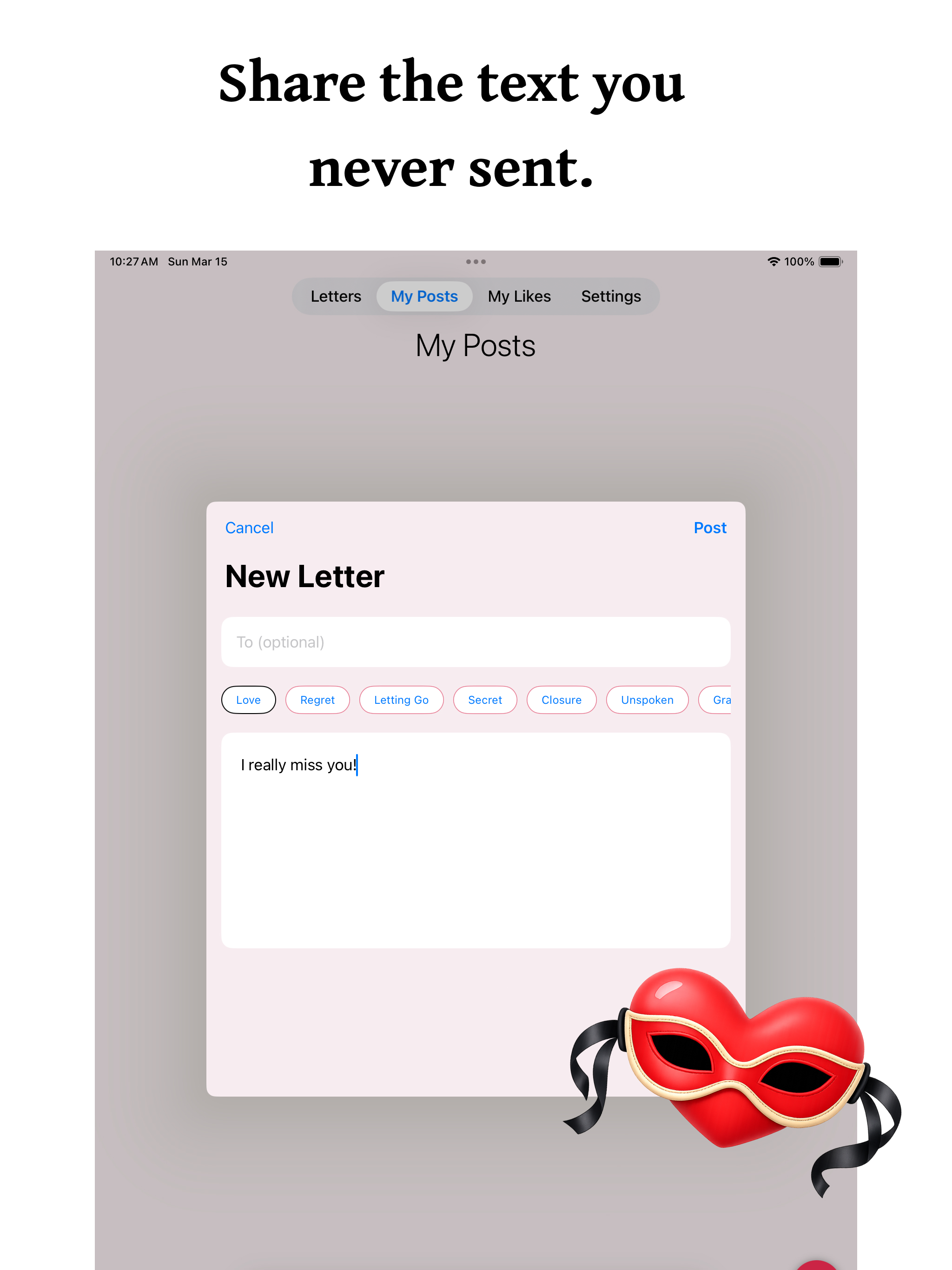 Unsent: Letters & Messages screenshot 7