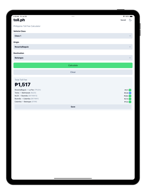 Toll PH iPad screenshot 1