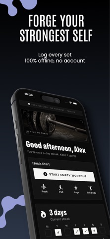 Hammerset – Gym & Lift Log iPhone screenshot