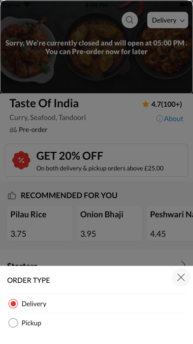 Taste Of India, Screenshot