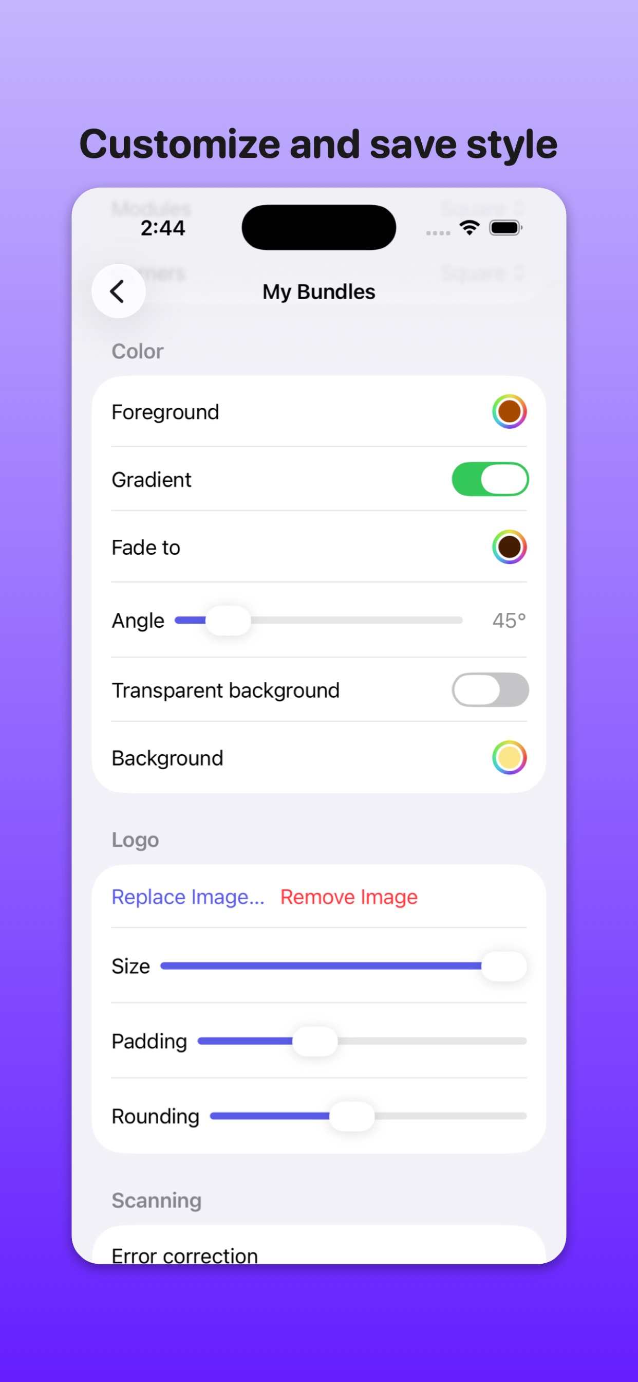 Screenshot 3 of RoboShop — QR Code Studio