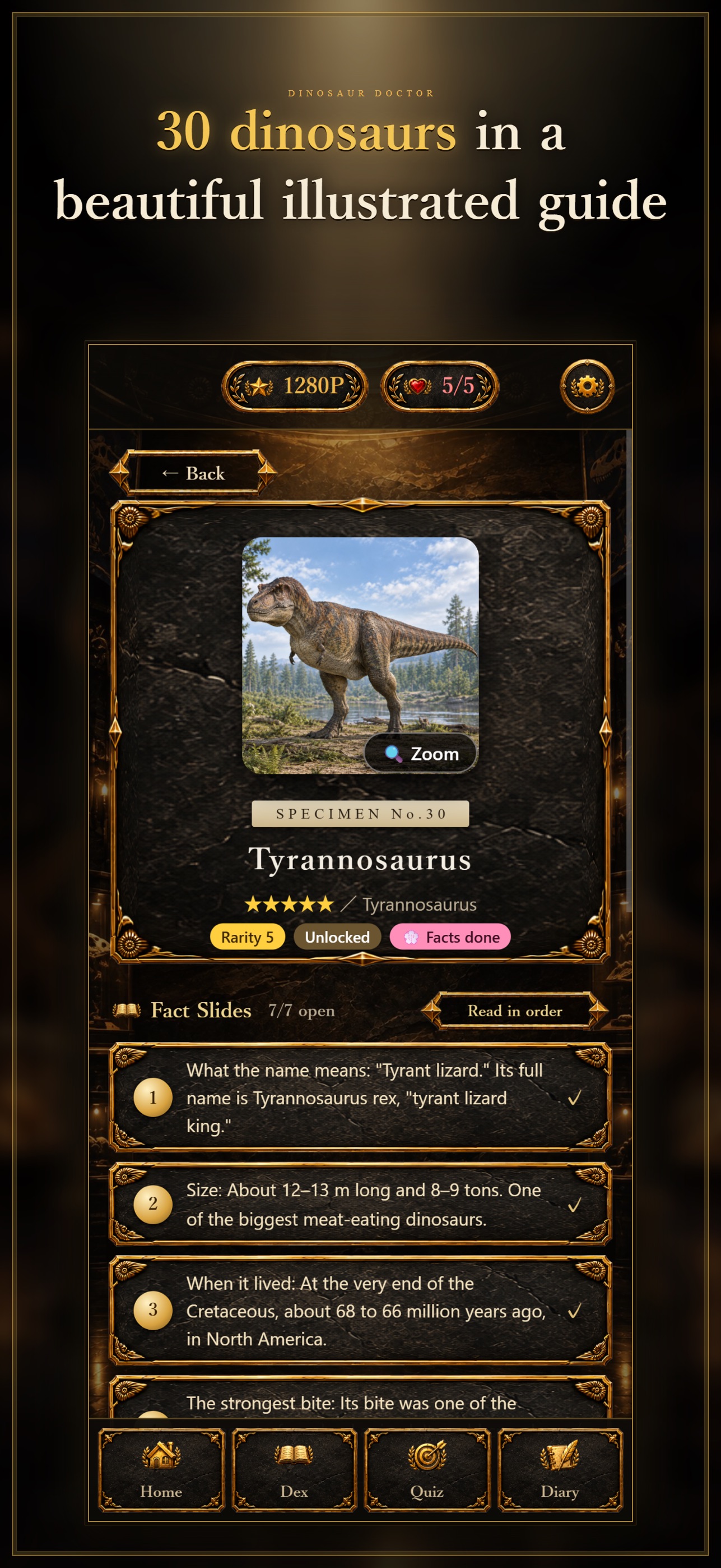 Screenshot 1 of Dino Doctor: Dino Quiz & Dex
