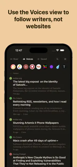 Captura de pantalla de Current - RSS Feed Reader en iPhone 4