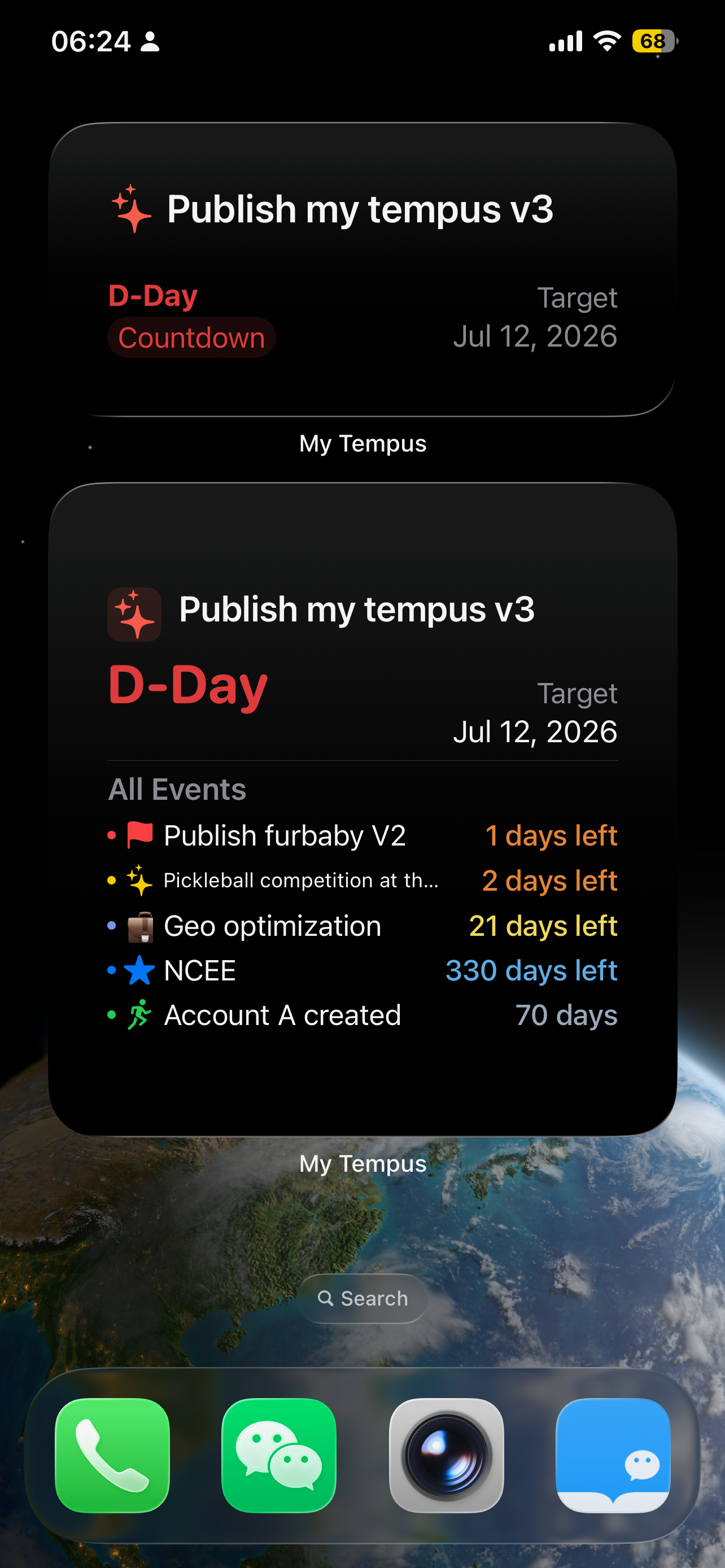 My Tempus Life Progress Widget screenshot 5