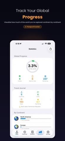 World Travel Tracker eMaps screenshot