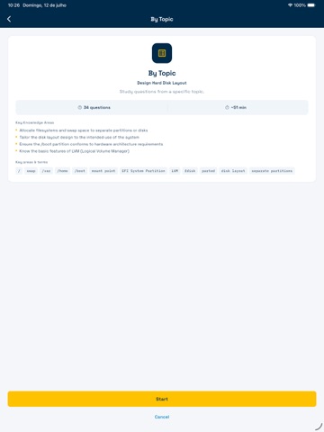 Exam Pass LPI iPad screenshot