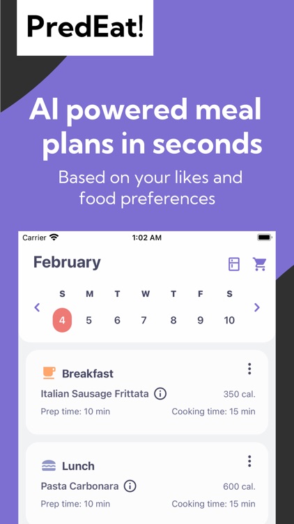 PredEat: Smart Meal Planner