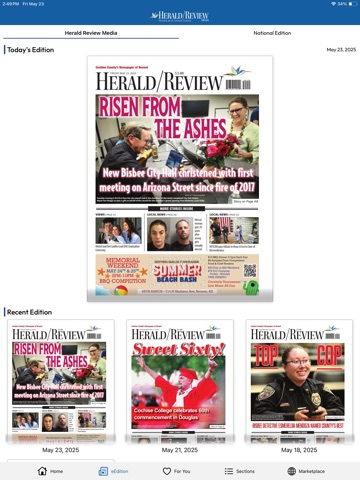 Sierra Vista Herald/Review iPad screenshot
