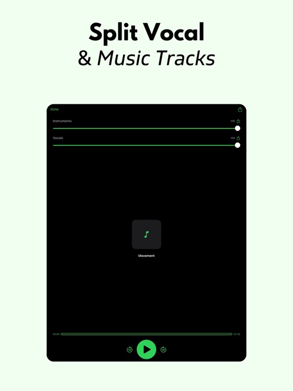 Vocal Remover: AI Splitter iPad screenshot 2 - Music app