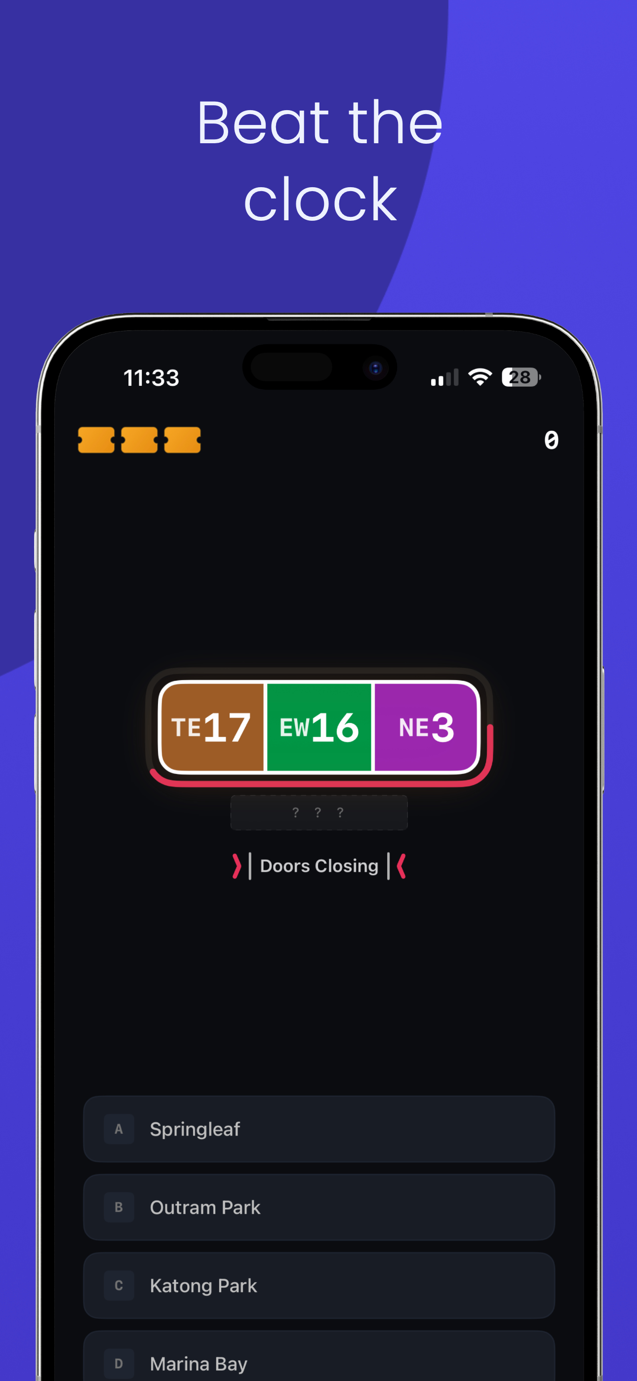 Next Station: SG MRT Quiz