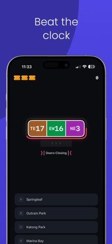 Next Station: SG MRT Quiz iPhone screenshot