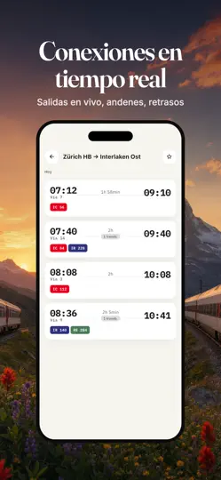 Captura de pantalla de Swiss Transport: Suiza en iPhone 2