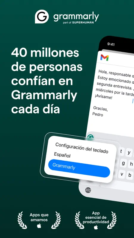 Grammarly: teclado con IA screenshot 1 of 10