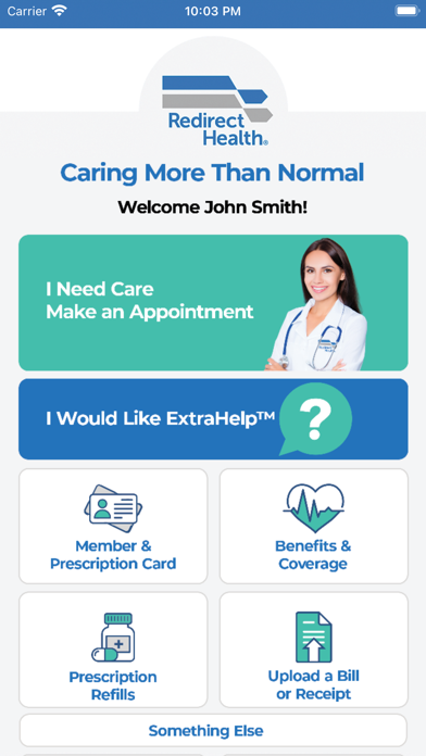 Redirect Health Member App Screenshot