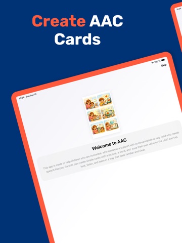 AAC make your cards iPad screenshot