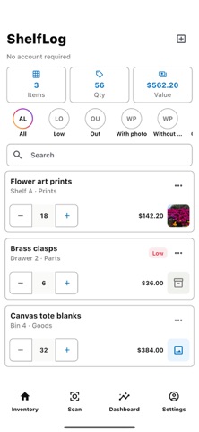 ShelfLog: Inventory Tracker Screenshot 1 of 2