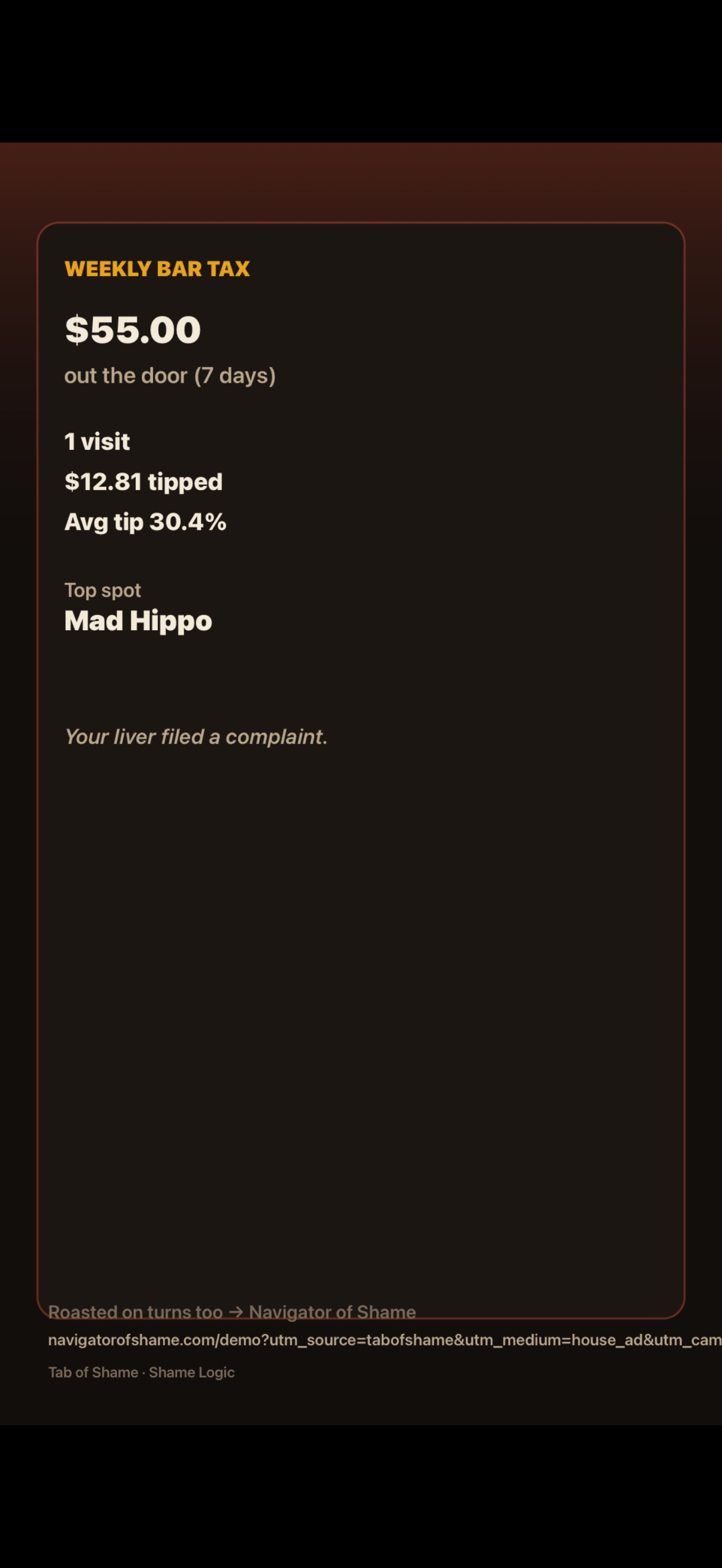 Screenshot 4 of Tab of Shame